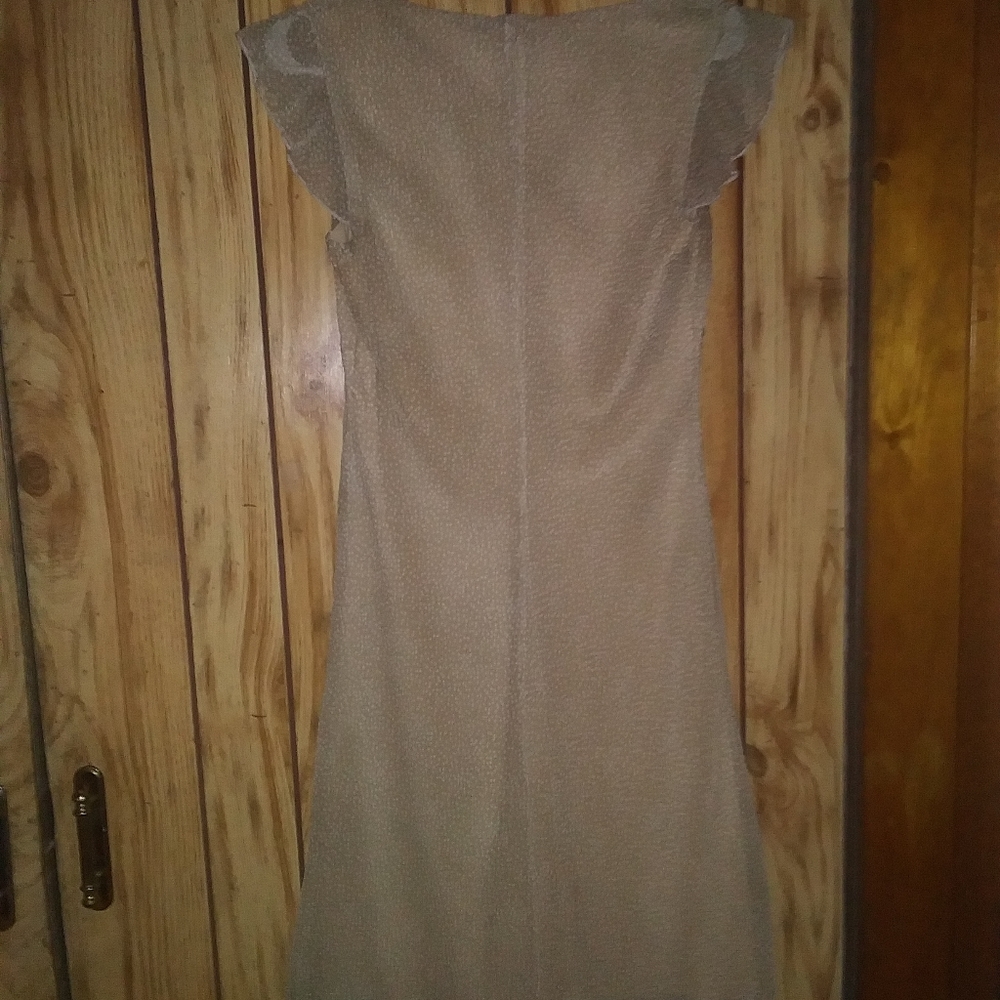 Cream colored dress with dots